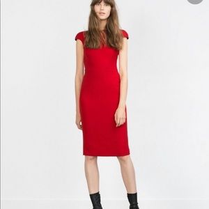 Zara red elegant dress